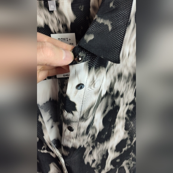 NWT Erfo tunic shirt abstract print blouse top trendy 22 Plus size new cupro - Picture 5 of 16